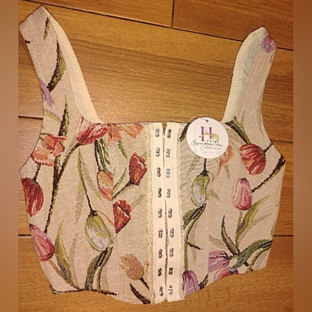 Azalea Floral Corset Top XS